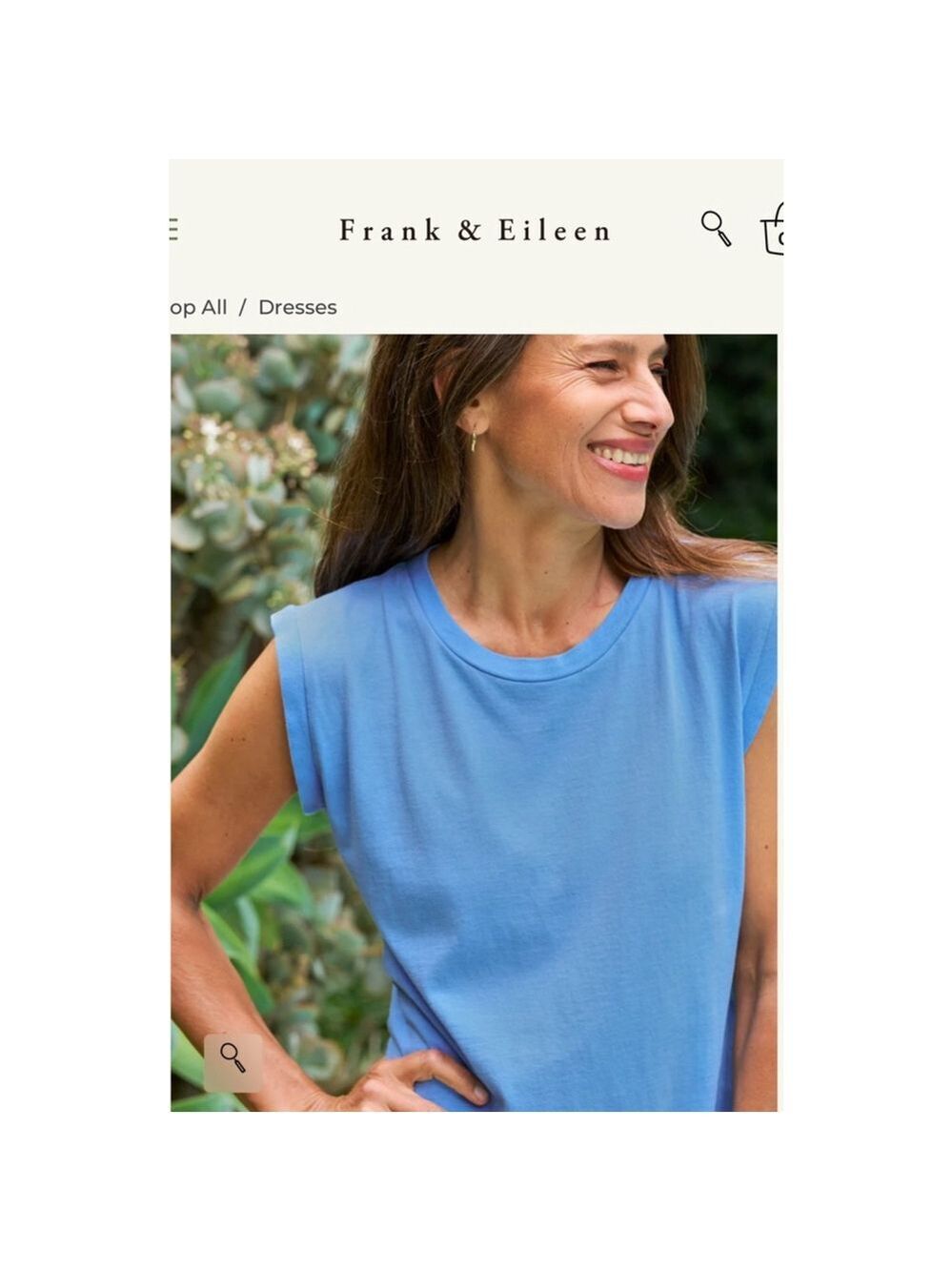 New Frank & Eileen Mini Cory Dress Size XL in Sky Blue